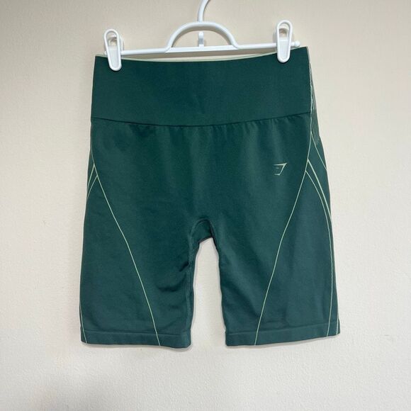 Gymshark Green Apex Seamless Shorts Large Women - Picture 1 of 8